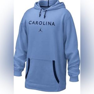 EUC NIKE JORDON North Carolina  UNC Carolina Blue Official Practice Hoodie Large